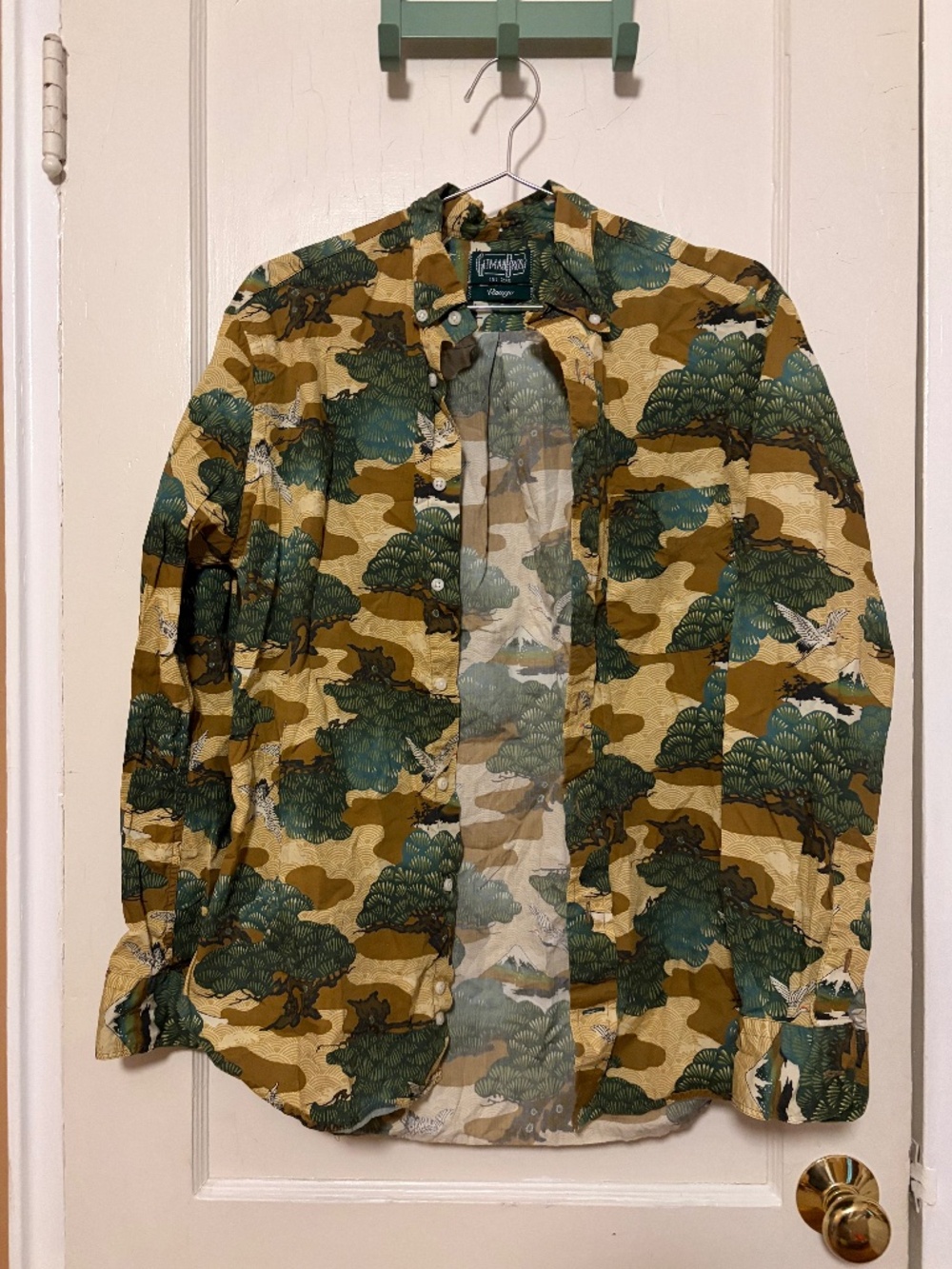 Men’s vintage Gitman brothers shirt in cool camo pattern